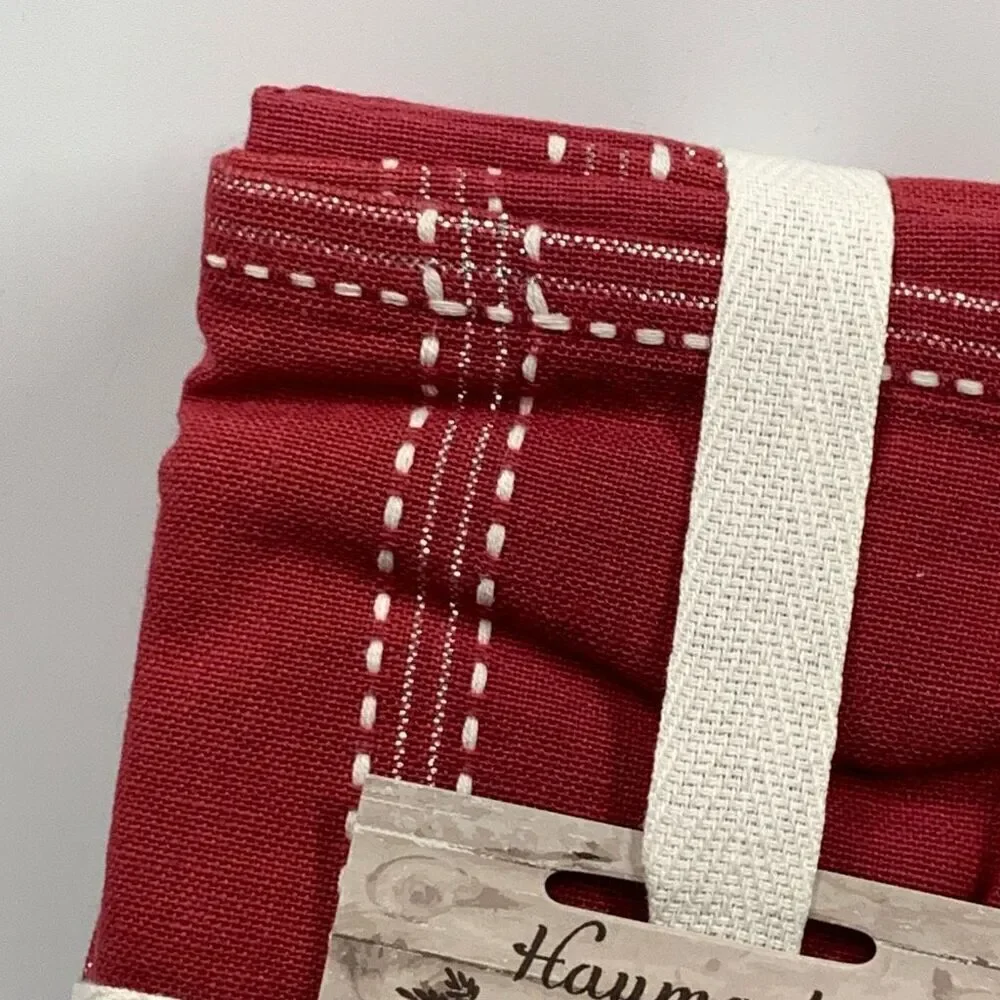 Haymarket Square 100% Cotton Set Of 6 Napkins Red 20